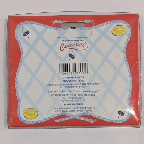 Boston Warehouse Crab Picks, Set of 4 New in Box - Picture 7 of 8